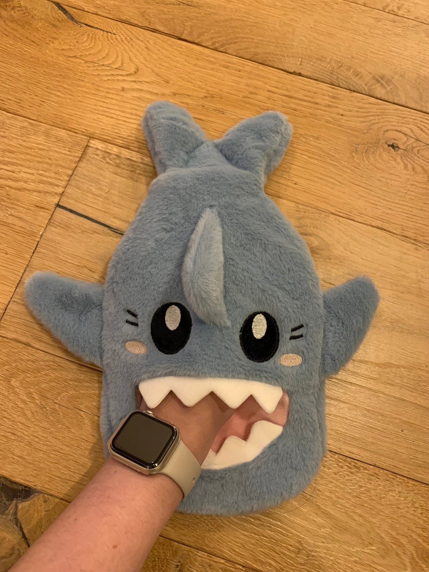 Blue Plush Shark Hot Water Bottle