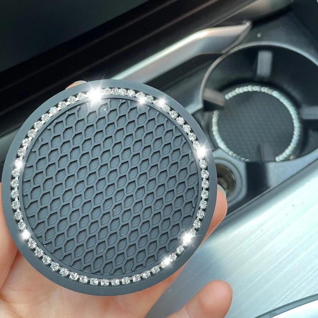 Car Cupholder Rhinestone Coasters (2)