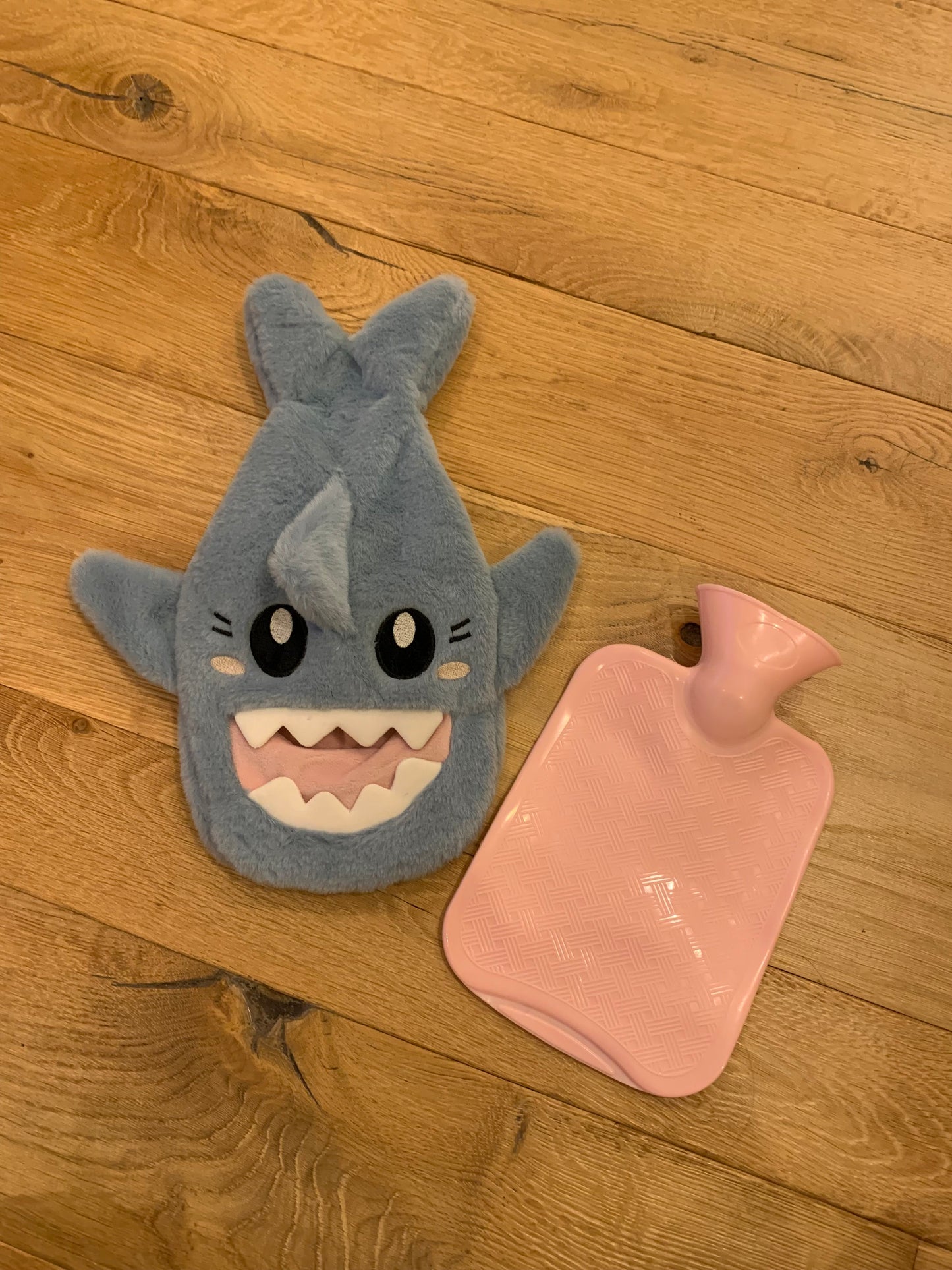Blue Plush Shark Hot Water Bottle