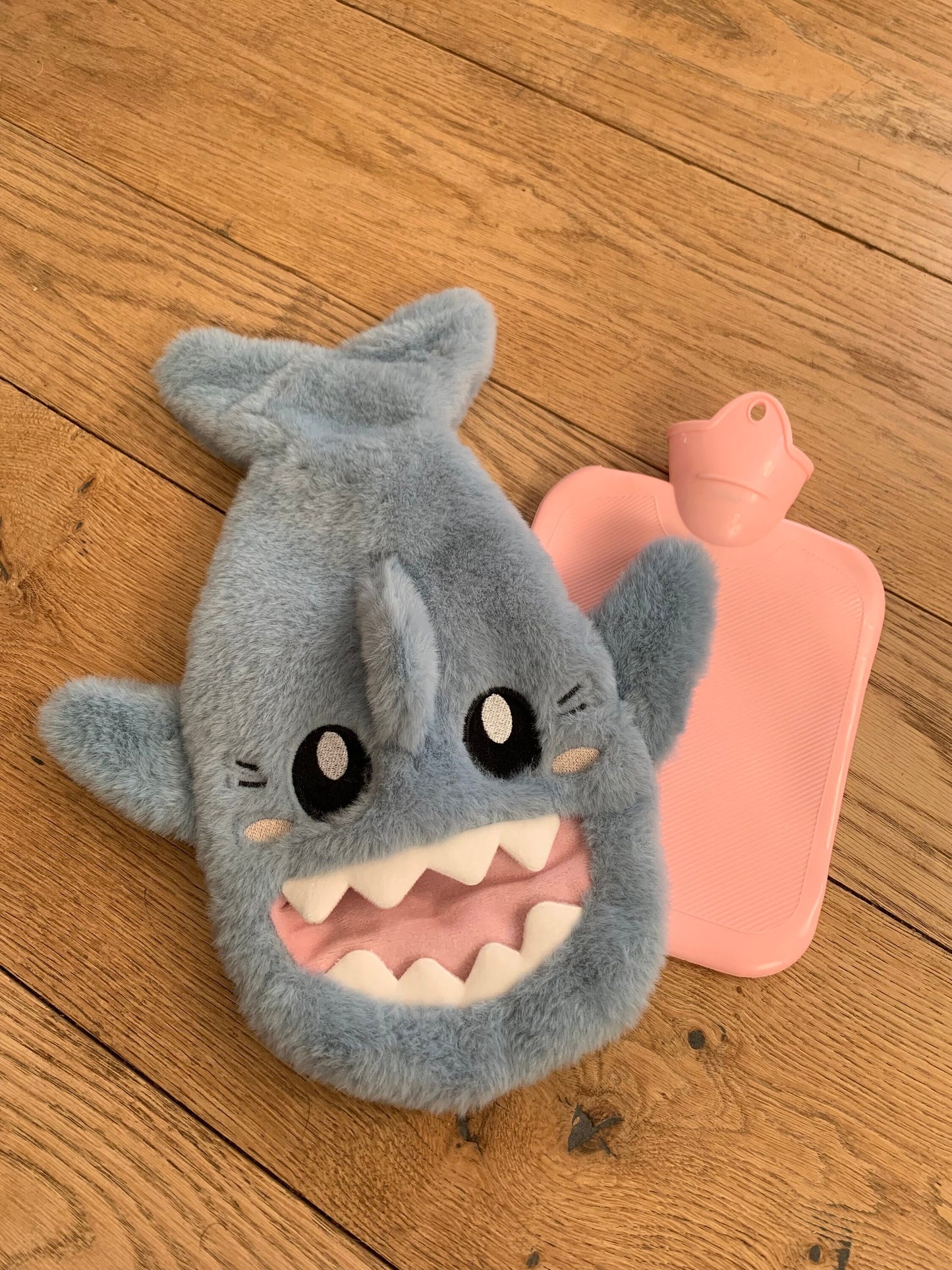 Blue Plush Shark Hot Water Bottle