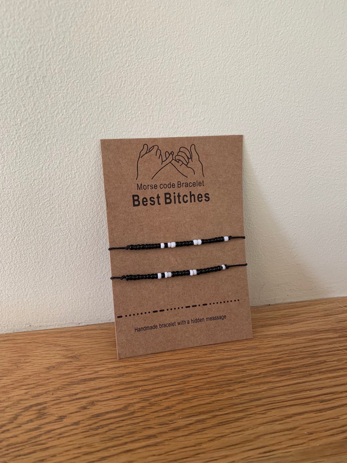 Best B*tches Morse Code Bracelet Set