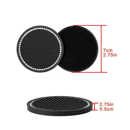 Car Cupholder Rhinestone Coasters (2)