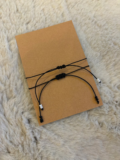 'I Love You' Morse Code Bracelet Set